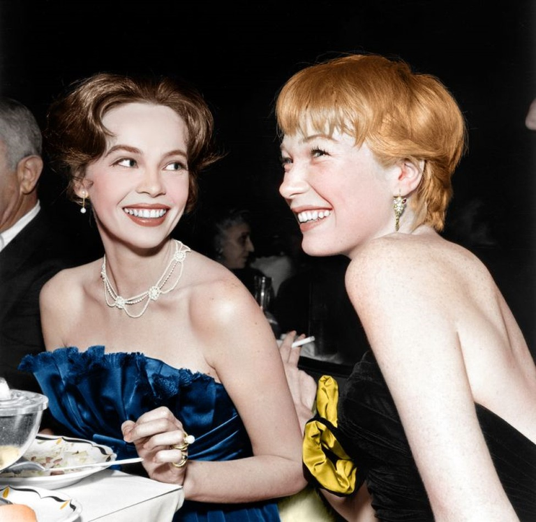 Leslie-Caron-with-Shirley-MacLaine-1958