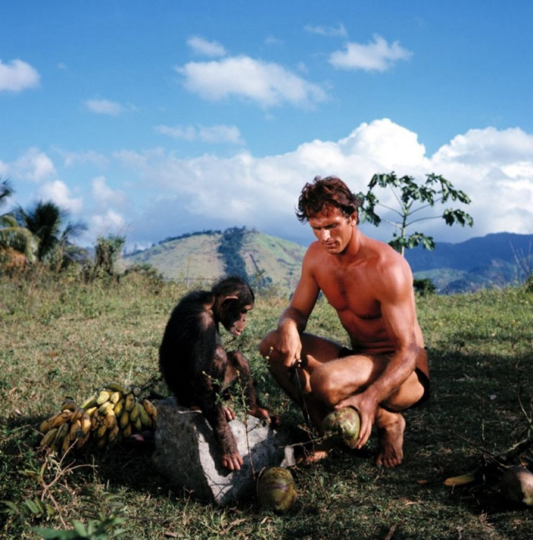 Ron-Ely-with-Cheetah-Tarzan-TV-Series-1966–1968